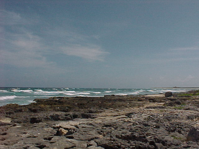 Beach from the rocky side of the island